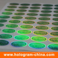 Etiqueta holográfica del laser del color verde 2D 3D